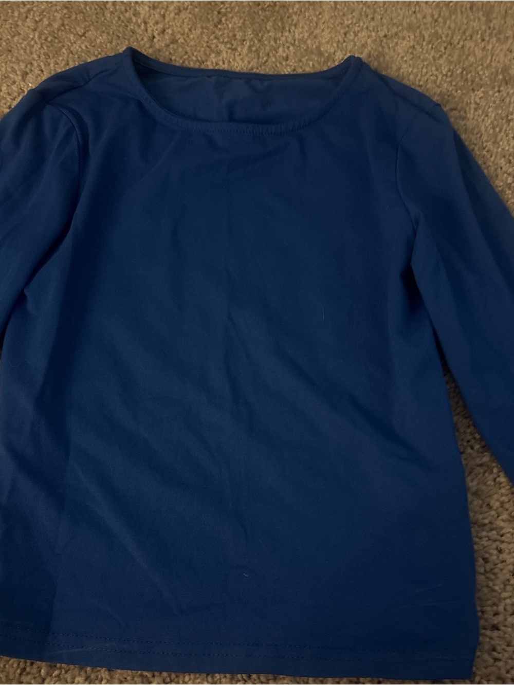 Classic Crewneck Long Sleeve Top - Royal Blue